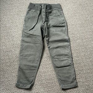 James Perse Olive Gray Drawstring Joggers